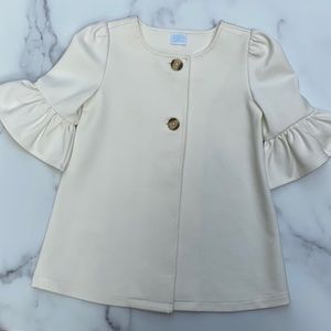 White Button Coat